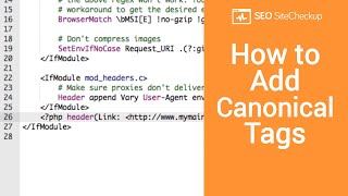 How to Add Canonical Tags [upl. by Rozanna]