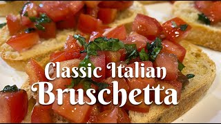 CLASSIC ITALIAN BRUSCHETTA Authentic recipe from Florence Italy [upl. by Arrec590]