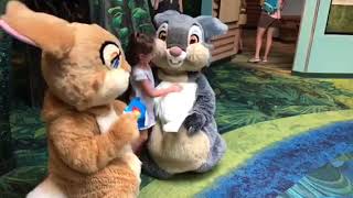 Meeting Thumper and Miss Bunny at Animal Kingdom [upl. by Freed260]