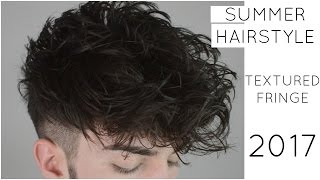 Textured Fringe  Mens Summer Hairstyle  Disconnected Undercut [upl. by Naenaj]