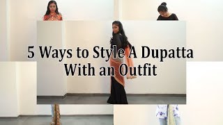 5 Ways to Restyle A Salwar Kameez Dupatta with an Outfit [upl. by Onitsirc]