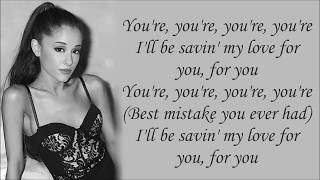 Ariana Grande  Best Mistake ft Big Sean  Lyrics [upl. by Courtney]