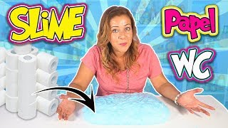 SLIME con PAPEL higiénico  TOILET PAPER SLIME  COMO SE HACE SLIME [upl. by Ap]