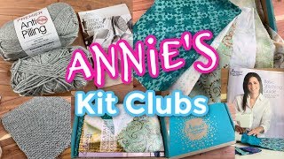 Annies Kit Clubs  Creative Quilters  Knit Afghan  Craft Subscription Box Review [upl. by Woodhouse]