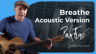 Breathe Acoustic Guitar Lesson  Pink Floyd [upl. by Christen]