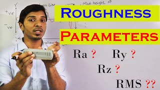 Surface Roughness Parameters Ra Ry Rz RMS हिंदी में [upl. by Mitzie830]