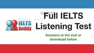 Full IELTS Listening Practice Test with Answers [upl. by Slayton740]