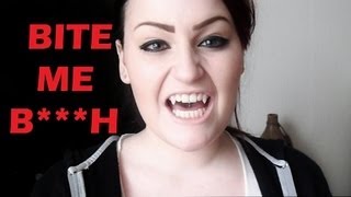 DIY Fake Vampire Fangs Tutorial [upl. by Denzil]