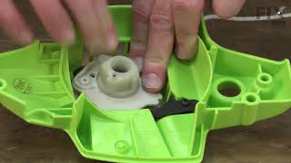 Poulan Chainsaw Repair  How to Replace the Starter Pulley Kit [upl. by Welles]