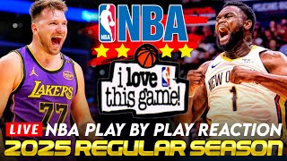 🔴LAKERS vs PELICANS │ 2025 NBA Basketball Game PlayByPlay Reaction amp Scoreboard [upl. by Enilorac]