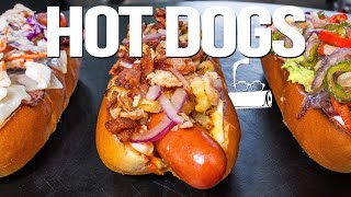 3 RIDICULOUSLY DELICIOUS HOT DOG RECIPES  SAM THE COOKING GUY [upl. by Nreval689]