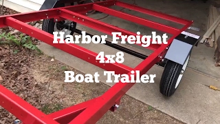 Harbor Freight 4 x 8 Trailer  Boat Trailer [upl. by Gnad]