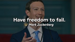 Have freedom to fail  Mark Zuckerberg [upl. by Aaron]