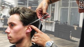 Medium Length Easy To Style Mens Hairstyle With Clipper Over Comb [upl. by Dotty]