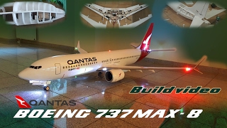 Qantas Boeing 737 MAX8 RC Airplane build video by Ramy RC [upl. by Ellenohs]