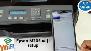 How do I connect WiFi to mobile with Epson M205  Epson M205 wifi setup [upl. by Niboc847]