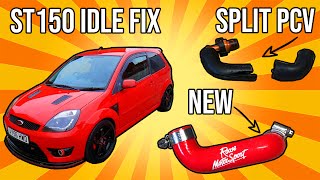 Fiesta ST150 Idle issue fix Split PCV hose [upl. by Aenotna47]