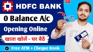 HDFC Zero Balance Account Opening Online 2023  HDFC Bank Account Opening Online [upl. by Sabine]