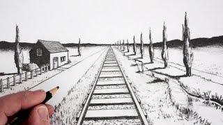 How To Draw Using 1Point Perspective [upl. by Dnaltiac310]