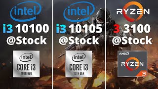 i310100 vs i310105 vs Ryzen 3 3100  11 Games 1080p RTX 3060 Ti  Stock Cooler [upl. by Winebaum923]