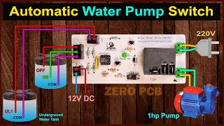 Automatic Water Level Controller for Submersible Pump and Overhead Tank  555 Timer Projects 2021 [upl. by Ibbison194]