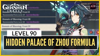 Genshin Impact  Hidden Palace Of Zhou Formula Level 90 Guide【F2P With No 5 Star Heroes】 [upl. by Nais972]