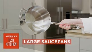 Equipment Review Best Large Saucepans amp Our Testing Winners [upl. by Ellennahc196]