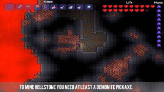 Terraria Tutorial  How To Make A Molten Pickaxe [upl. by Albin817]