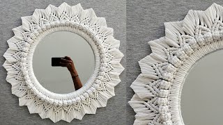 DIY ESPEJO en MACRAME paso a paso PRINCIPIANTES  DIY Macrame Mirror step by step [upl. by Shep]