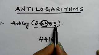 Easy way to find Antilogarithms [upl. by Aletse]