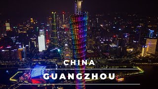 Guangzhou China in 4k  Aerial views of Guangzhou skyline daynight – Travel China [upl. by Shaddock767]