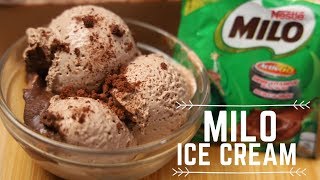 Milo Ice Cream  3 Ingredient Recipe   Homemade Ice Cream Recipe [upl. by Valente]