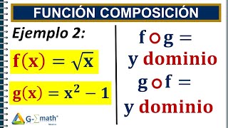 FUNCIÓN COMPOSICIÓN ✅  Ejemplo 2 [upl. by Shamrao55]