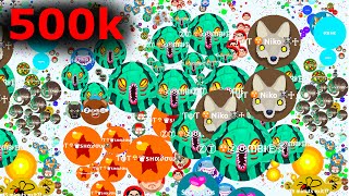 500 k Agario Lobby Agario Hacked Gameplay [upl. by Ilowell498]