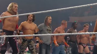 John Cena amp Bret Hart vs Edge amp Chris Jericho  Lumberjack Match Raw August 9 2010 [upl. by Card]