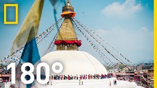 180° Kathmandu City of Temples  National Geographic [upl. by Adnanref]