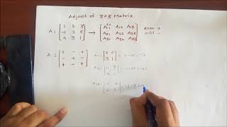 How to find Adjoint of 3 X 3 Matrix [upl. by Enytnoel]