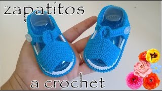 Huarachitos a crochet para bebé  luissita torres [upl. by Letnoj]