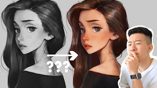 Painting Grayscale to Color  first impressions [upl. by Ause]