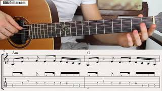 A Super Easy Spanish Melody for Beginners Fingerstyle Lesson [upl. by Josias]