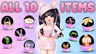 ALL 10 NEW EASTER ITEMS TOGGLES  SHOWCASE in Royale High  ROBLOX [upl. by Avat]