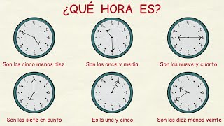 Aprender español Las horas 🕒 nivel básico [upl. by Liane]