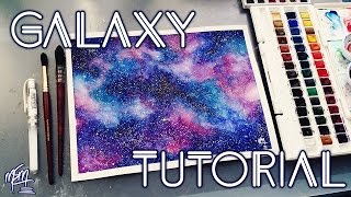 How To Paint A Watercolour Galaxy  Tutorial [upl. by Amalea]