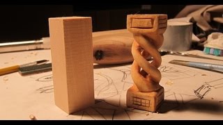 Hollow Spiral Whittlers Puzzle  Fun woodcarving project [upl. by Ardnek]