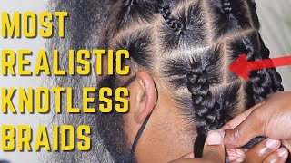 Jumbo KNOTLESS BOX BRAIDS For Beginners  ItsAbeeyola [upl. by Cortie]