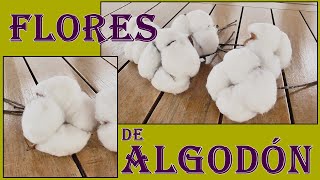 DIY COMO HACER FLORES DE ALGODÓN  FLORES ARTIFICIALES  MANUALIDADES FÁCILES [upl. by Joab]