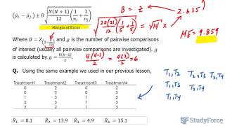 Bonferronis Method for Pairwise Multiple Comparisons [upl. by Akalam49]