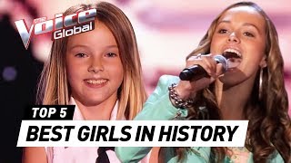 The BEST FEMALE Blind Auditions in The Voice Kids history [upl. by Akzseinga]