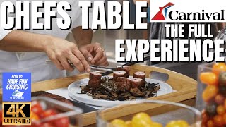 Carnival Cruise Lines Chefs Table Experience [upl. by Malcom]