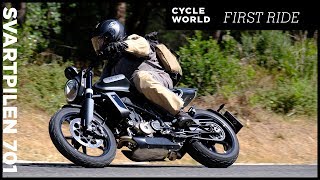 2019 Husqvarna Svartpilen 701 Review  First Ride [upl. by Hanafee534]